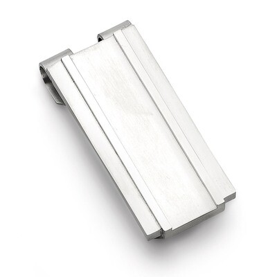 Brushed and Polished Money Clip - Stainless Steel SRM137 by Chisel, MPN: SRM137, 886774039657