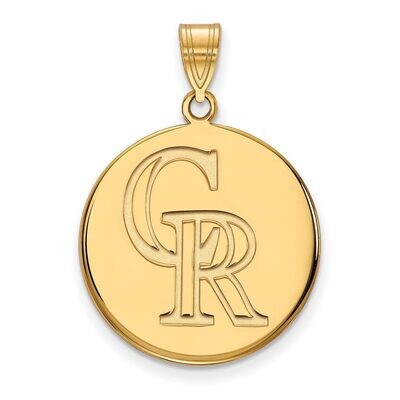 Colorado Rockies Large Disc Pendant 14k Yellow Gold 4Y019ROK, MPN: 4Y019ROK, 886774875354