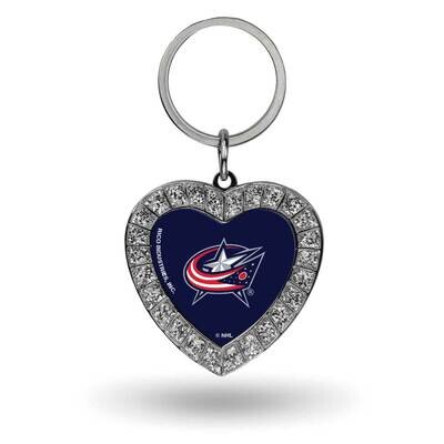 NHL Columbus Blue Jackets Rhinestone Heart Key Ring GC7970, MPN: GC7970, 94746936914