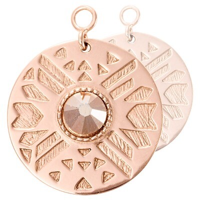 Nikki Lissoni Wild Sparkling Spirit Earring Coins Rose Gold-Plated 25mm EAC2053RGL, MPN: EAC2053RGL…