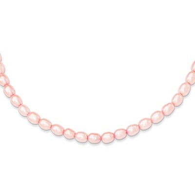 Pink 4-4.5mm Freshwater Cultured Pearl Necklace 13 Inch Sterling Silver QH5280-13, MPN: QH5280-13, …