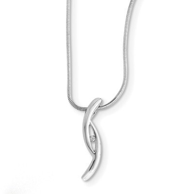 .02Ct. Diamond Necklace Sterling Silver QW218-18, MPN: QW218-18, 883957316277