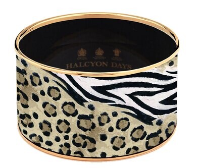 Halcyon Days 4cm MW Mixed Animal Print Gold Medium Cuff Bracelet PBMAP0140GM, MPN: PBMAP0140GM, 506…