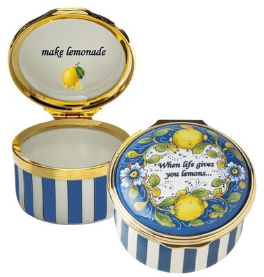 Halcyon Days When life gives you lemons Enamel Box ENLEM0101G, MPN: ENLEM0101G,