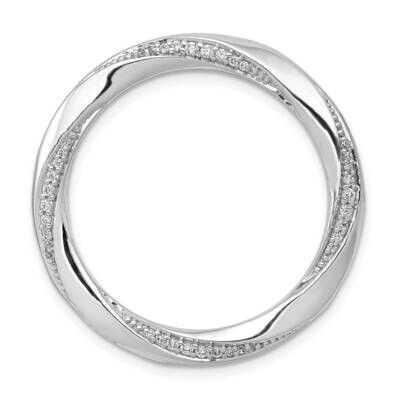 1/5Ct. Diamond Fancy Twist Circle Chain Slide Pendant 14k White Gold PM3889-020-WA, MPN: PM3889-020…