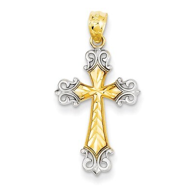 Diamond-cut Cross Pendant 14k Gold XR917, MPN: XR917, 886774620220