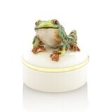 Jay Strongwater Mac Frog Round Porcelain Box Great Gifts SDH7385-280, MPN: SDH7385-280,