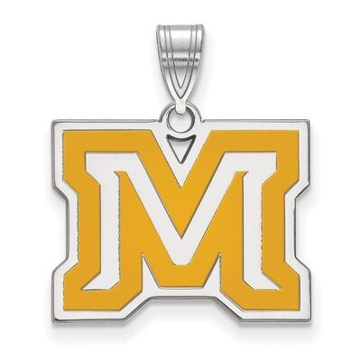 Montana State University Medium Enamel Pendant Sterling Silver SS022MTU, MPN: SS022MTU, 886774691725