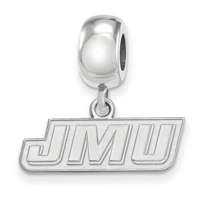 James Madison University Foundation Bead Charm Extra-Small Dangle Sterling Silver Rhodium-plated SS…
