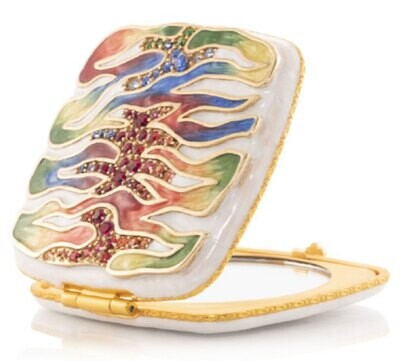 Jay Strongwater Rainbow Zebra Compact Mirror  SCB8080-216, MPN: SCB8080-216,