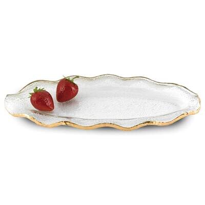 Badash Goldedge Oval Wavy Platter GM23760, MPN: GM23760, 769076012330