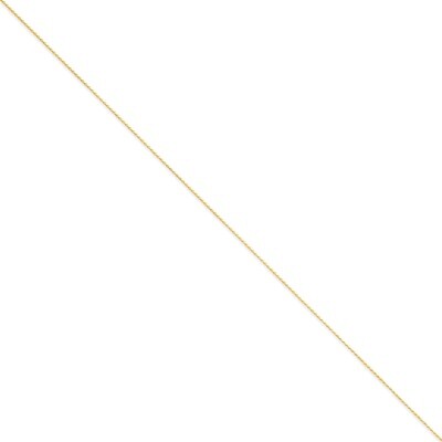 1mm Solid Diamond-cut Spiga Chain 24 Inch 14k Gold PEN130-24, MPN: PEN130-24, 883957130248