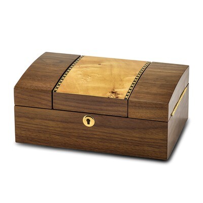 Mapa Burlwood Walnut Burlwood Veneer Jewelry Box by Jere, MPN: JJB435, 196904089521