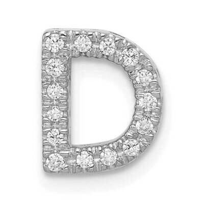 Initial D Charm 14k White Gold Diamond PM5221D-016-WA, MPN: PM5221D-016-WA, 883957306971