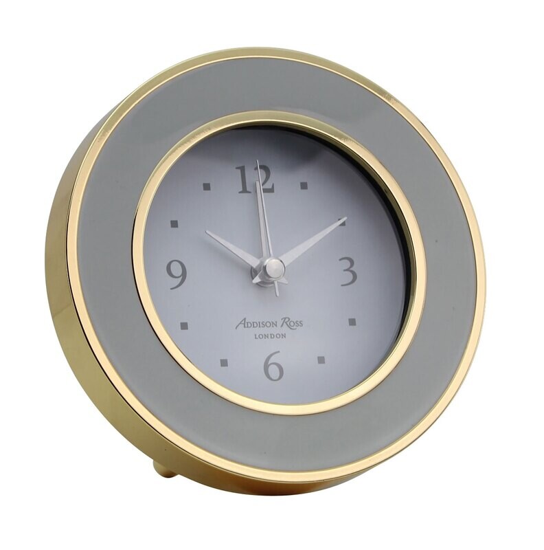 Addison Ross Chiffon & Gold Silent Silent Alarm Clock 4 x 4 Inche-Gold Plating FR5609