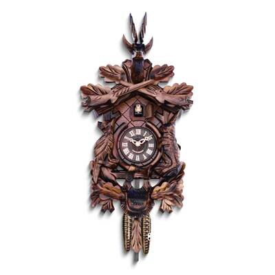 Carved Animals Hunters Cuckoo Clock GM25178, MPN: GM25178, 711705001055