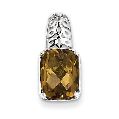 Sterling Silver Whiskey Quartz Pendant QP2947WQ