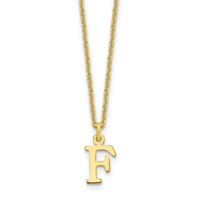 Cutout Letter F Initial Necklace 10k Gold 10XNA727Y/F, MPN: 10XNA727Y/F,