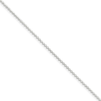 9 Inch 1.15mm Square Beaded Chain Sterling Silver QPE74-9, MPN: QPE74-9, 886774408712