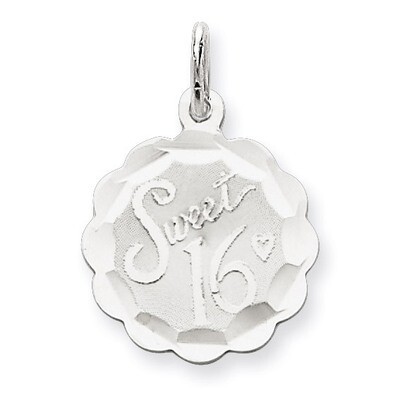 Sweet Sixteen Disc Charm Sterling Silver QC2456, MPN: QC2456, 883957849300