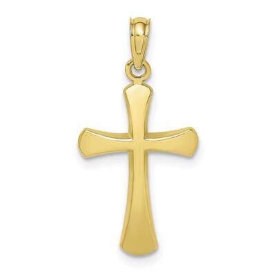 Beveled Cross with Round Tips Charm 10k Gold Polished 10K8523, MPN: 10K8523, 63721816275
