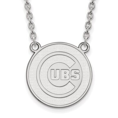 Chicago Cubs Large Pendant with Necklace Sterling Silver SS010CUB-18, MPN: SS010CUB-18, 886774625942