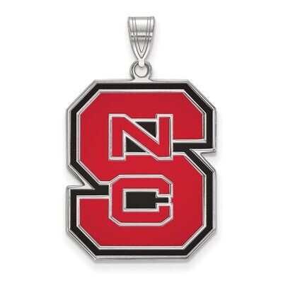North Carolina State University Extra Large Enamel Pendant Sterling Silver SS080NCS, MPN: SS080NCS,…