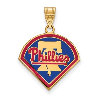 Philadelphia Phillies Large Enamel Pendant Gold-plated Silver GP022PHI, MPN: GP022PHI, 886774926858