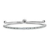 March Birthstone Light Blue CZ Diamond Adj Bracelet Sterling Silver Rhodium-plated QG4757MAR, MPN: …