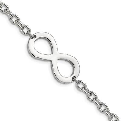 Infinity Bracelet Stainless Steel Polished SRB1465-7.5 by Chisel, MPN: SRB1465-7.5, 191101389719