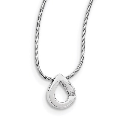 .02Ct. Diamond Necklace Sterling Silver QW213-18, MPN: QW213-18, 883957316284