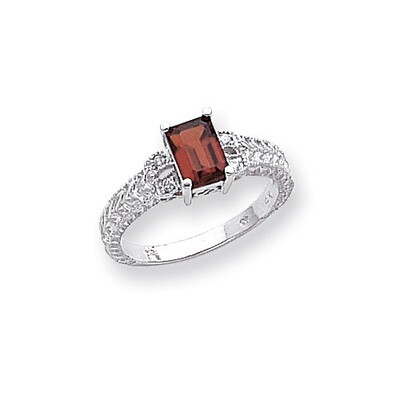 0.04ct. Diamond &amp; 7x5 Gemstone Ring Mounting 14k White Gold Y2266, MPN: Y2266,