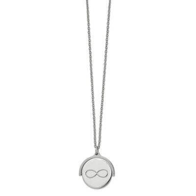 Infinity Moveable 16.5 Inch with 1.25 Inch Extender Necklace Stainless Steel Polished SRN2749-16.5 …