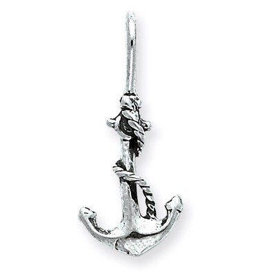 Anchor and Rope Pendant Antiqued Sterling Silver QC4970, MPN: QC4970, 886774760230