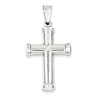 Reversible Cross Pendant Sterling Silver Rhodium-plated Hollow QC5840, MPN: QC5840, 883957913490
