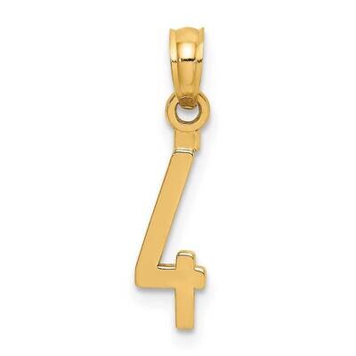 4 Block Style Charm 14k Gold NU04, MPN: NU04, 637218101146