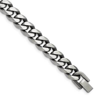 Brushed 10.5mm Curb 8.5 Inch Bracelet Stainless Steel Antiqued SRB2774-8.5, MPN: SRB2774-8.5, 19110…