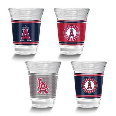 MLB Los Angeles Angels 4-piece Shot Glass Set GM26124-ANG, MPN: GM26124-ANG, 737538033582