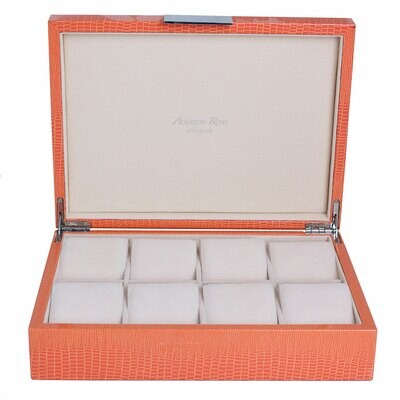 Addison Ross Orange Crocodile Watch Box8 x 11 Inch Lacquer BX1561W, MPN: BX1561W, UPC/EAN: 50240431…