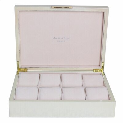 Addison Ross Cream Crocodile Watch Box8 x 11 Inch Lacquer BX1472W, MPN: BX1472W, UPC/EAN: 502404319…