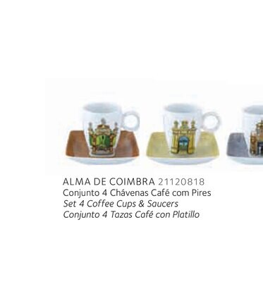 Vista Alegre Alma Coimbra Set 4 Cups &amp; Saucers With Gift Box 21120818, MPN: 21120818, 5601266370798