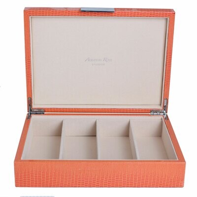 Addison Ross Orange Crocodile Glasses Box8 x 11 Inch Lacquer BX1561G, MPN: BX1561G, UPC/EAN: 502404…