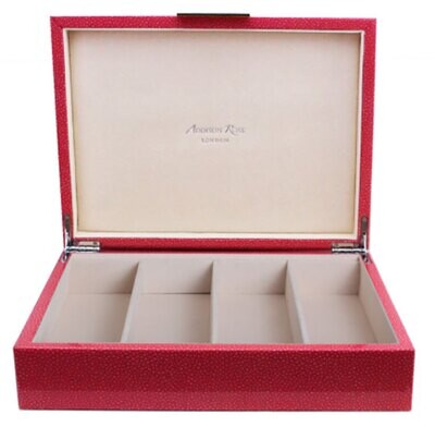 Addison Ross Pink Shagreen Glasses Box8 x 11 Inch Lacquer BX1551G, MPN: BX1551G, UPC/EAN: 502404319…