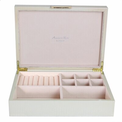 Addison Ross Cream Crocodile Watch Box8 x 11 Inch Lacquer BX1472J, MPN: BX1472J, UPC/EAN: 502404319…