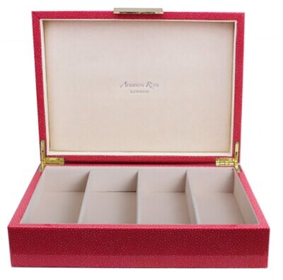 Addison Ross Pink Shagreen Glasses Box8 x 11 Inch Lacquer BX1451G, MPN: BX1451G, UPC/EAN: 502404319…