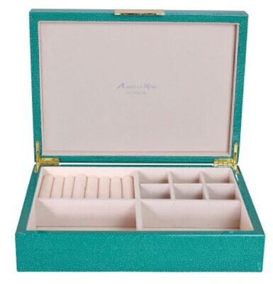 Addison Ross Green Shagreen Jewelry Box8 x 11 Inch Lacquer BX1450J, MPN: BX1450J, UPC/EAN: 50240431…