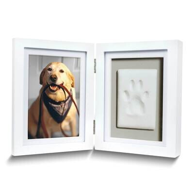 Hinged White Pawprints Kit and Desk Photo Pet Frame GM20966, MPN: GM20966, 698904830160
