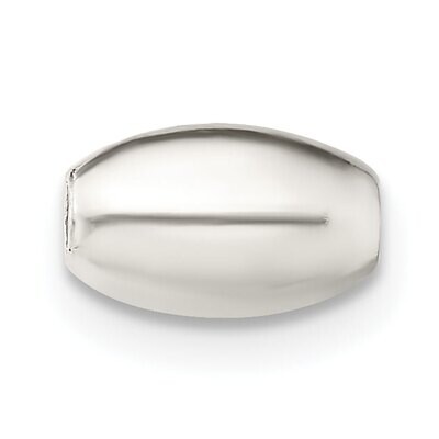 8 x 5mm Polished Oval Bead Sterling Silver SS3967, MPN: SS3967,