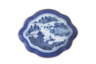 Mottahedeh Blue Canton Lobed Tray Medium HC81, MPN: HC81,