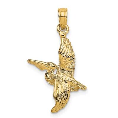 Pelican Flying Charm 14k Gold 3-D K7785, MPN: K7785, 637218035670